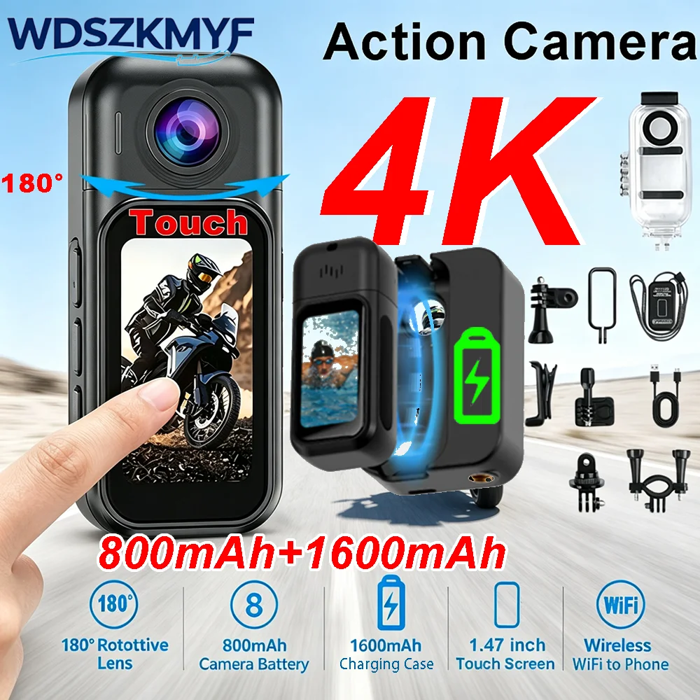 Car Accessories Online - Kamera Vlog Mini WiFi 4K/1080P dengan
