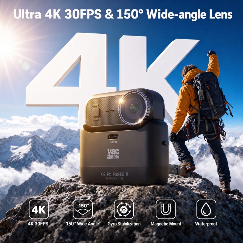 Car Accessories Online - Kamera Aksi APEX 4K Mini POV