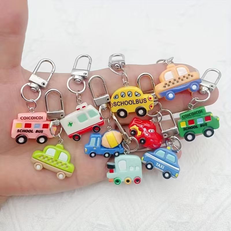 Car Accessories Gifts - 10 buah gantungan kunci mobil kartun