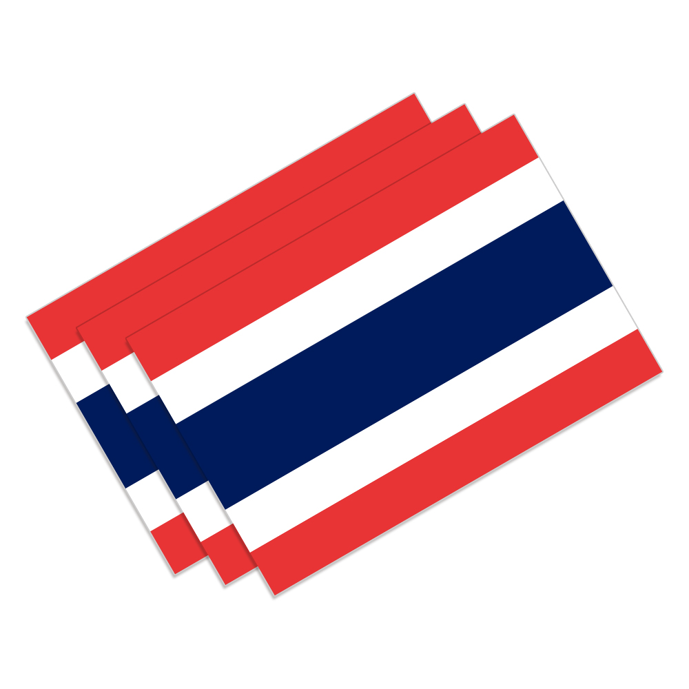 Car Accessories Thailand - Stiker bendera mobil Thailand, 3 buah