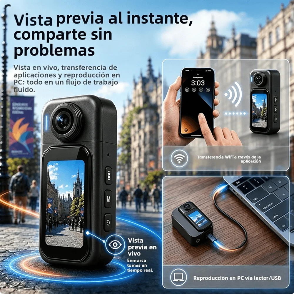 Kamera Vlog Mini WiFi 4K/1080P - Car Accessories Online ulasan dan harga