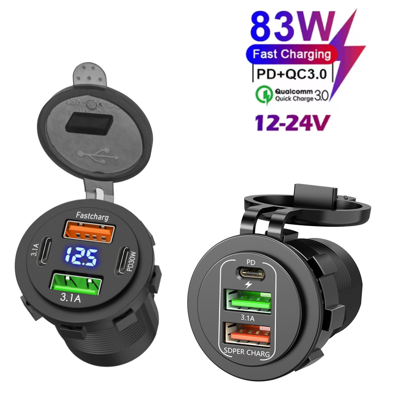 Pengisi Daya Mobil USB 3/4 Por - Car Accessories Thailand ulasan dan harga