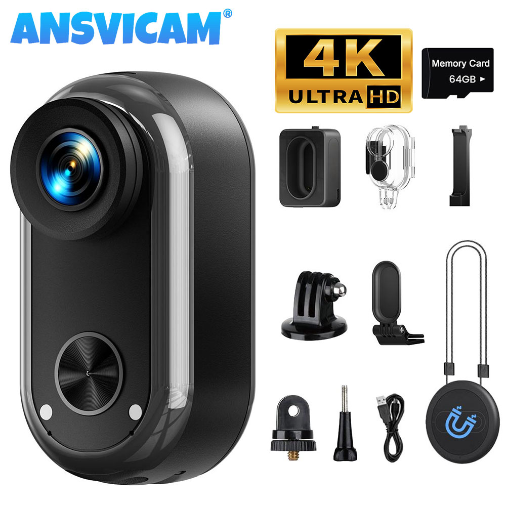 ANSVICAM 4K HD Kamera Aksi Min - Car Accessories Online ulasan dan harga