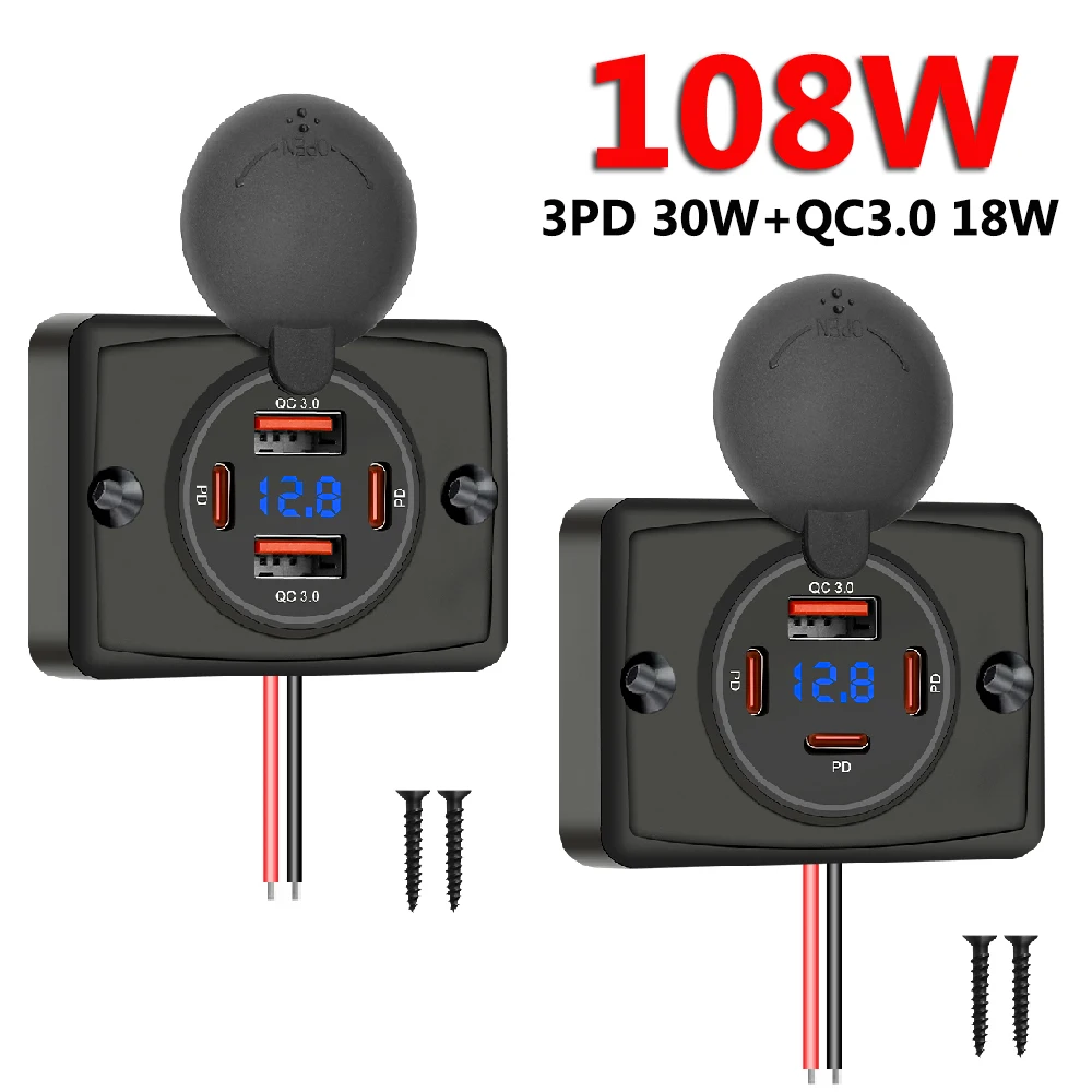 Soket Pengisi Daya Mobil 108W  - Car Accessories Thailand ulasan dan harga